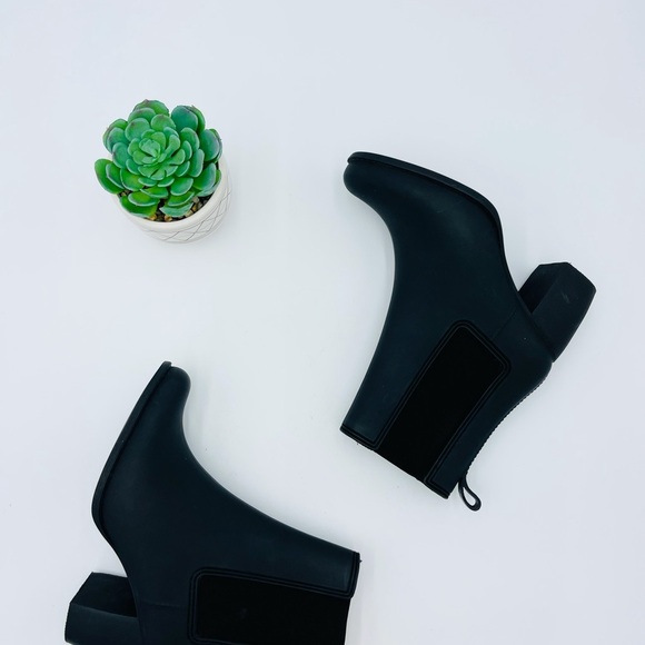 Jeffrey Campbell Havana Last Matte Black Heeled Waterpoof Rainboots - Picture 7 of 7